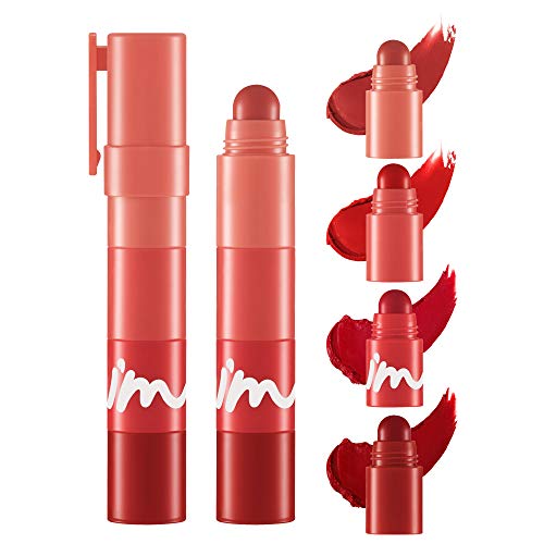 I M MEME I M Multi Lip Crayon Matte | 4 Colors In 1 Lipstick | Infused With Honey and Propolis Extract | 001 Red On My Lips | K-Beauty