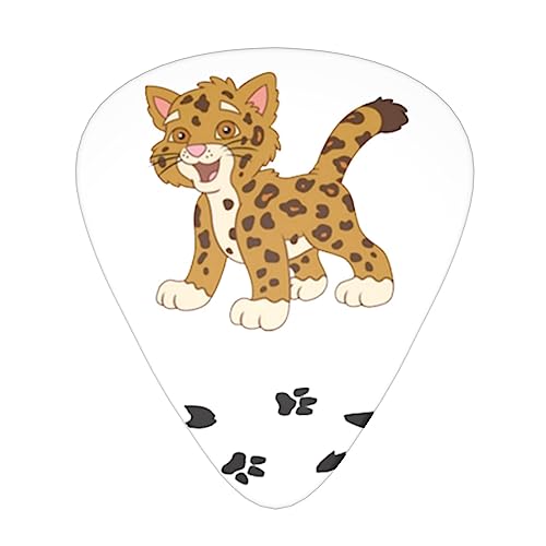Lot de 12 médiators mignons en forme de bébé Jaguar pour guitare électrique et basse - Les Beatles, Paul McCartney, John Lennon, RIngo Starr, George Harrison Lot de 12 médiators mignons en forme de bébé Jaguar pour guitare électrique et basse