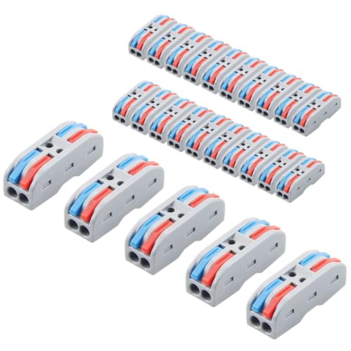 Image of ALITOVE 25pcs Lever Wire Connectors 2 Port Quick Wire Connector 2 in 2 Out