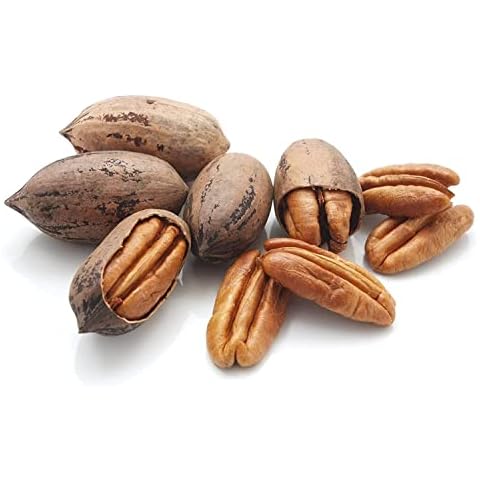 Raw Pecans in Shell, Natural Whole, Unsalted, Protein Keto Snacks, GMO Free, Gluten Free, Vegan, Essential Vitamins & Minerals, Nutrient Rich Healthy Food (1 KG) Cover