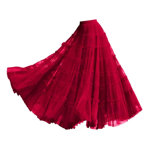 Jupe en tulle pour femmes coupe longue plissée en A pour tenue de mariage