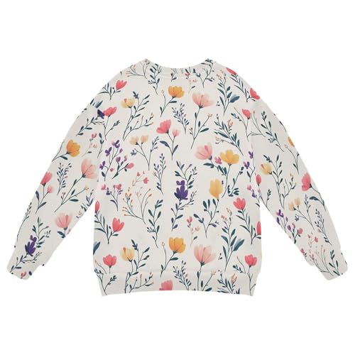 JUNZAN Spring Flowers Orchid Tulips Neutral Little Kids Sweatshirts Hoodies Fleece Fall Tops Shirts Athletic 4T2