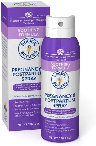 Doctor Butler's Pregnancy & Postpartum Spray - Perineal Spray and Hemorrhoid Treatment with Aloe and Chamomile, Pregnancy Support and Postpartum Essentials, Paraben Free (3oz)