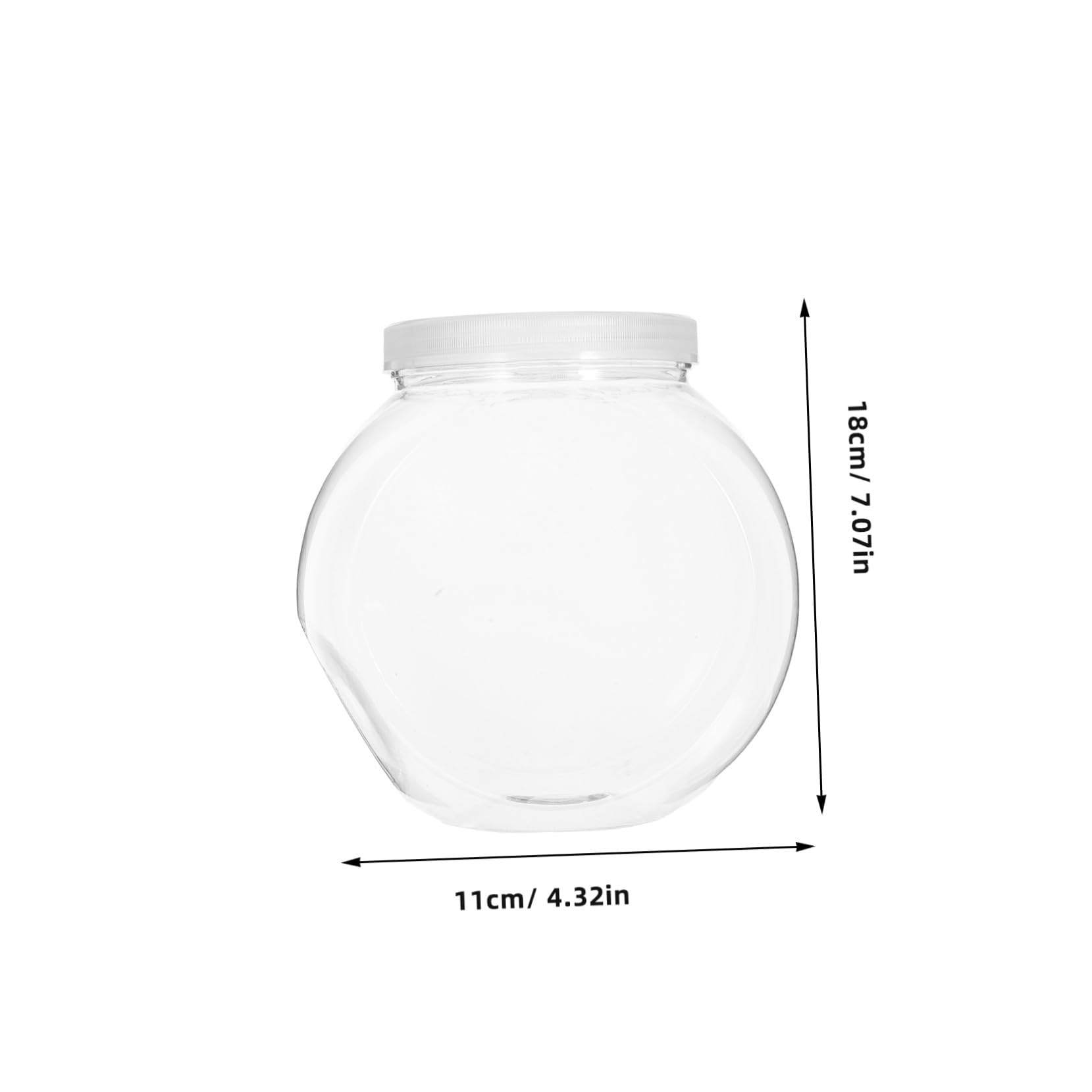 LABRIMP 4 Pezzi Barattoli Rotondi in Plastica Trasparente con Ermetico per Dolci Snack Cibo per Animali e Detersivi Contenitori Leggeri e Facili da Pulire per Cucina e Viaggio