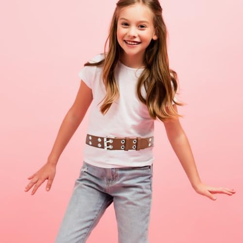 Studded Belts Chic Pin Buckle Belts Versatile Fashion Statement for Female Wardrobe4