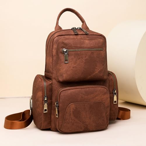 Sac à dos en cuir synthétique caramel : ne cherchez plus vos clés - 2