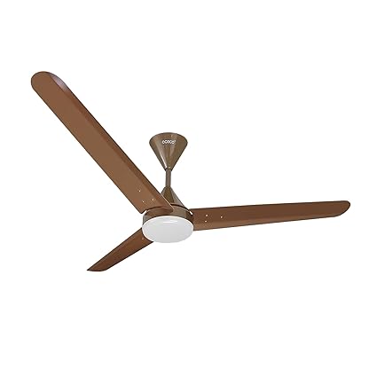 OCECO Fansio Light Energy Saving Bldc Ceiling Fan 1200MM With Remote Control, 9W LED underlight, and BLDC Motor (Wattage:28W, Color: Metallic Brown)