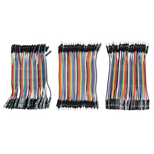 Zilimontt Kit surtido de 40 cables de 20 cm, macho a macho, macho a hembra, hembra a hembra, cables para proyectos Arduino y prototipos electrónicos (elige los tres)
