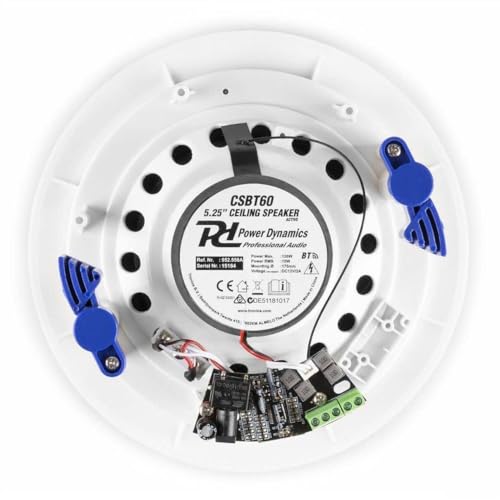 Haut-Parleurs de Plafond Bluetooth Power Dynamics CSBT60-2 Blancs