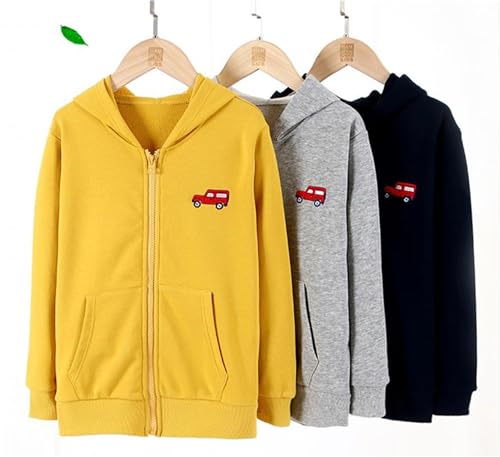 HILEELANG Boy Hoodie Sweatshirt Zip-Up Cotton Casual Pocket Jacket Spring Fall Clothes2