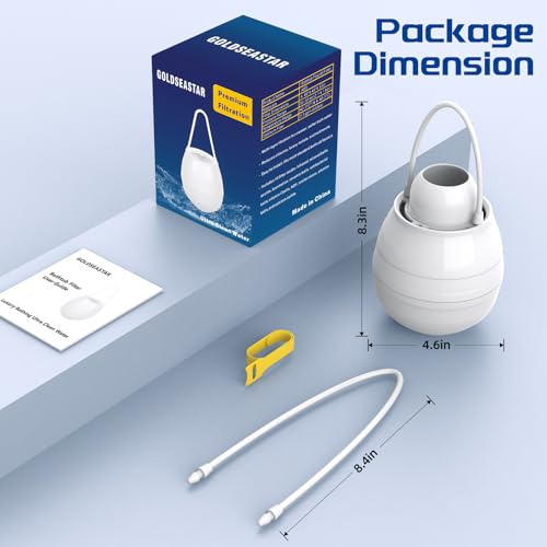 Bath Water Filter for Tub Faucet with Overflow, 10-Layer Filtration, 7500 Gallons, Removes Chlorine, Hard Water Softener, Vitamin C, Skin & Hair Care