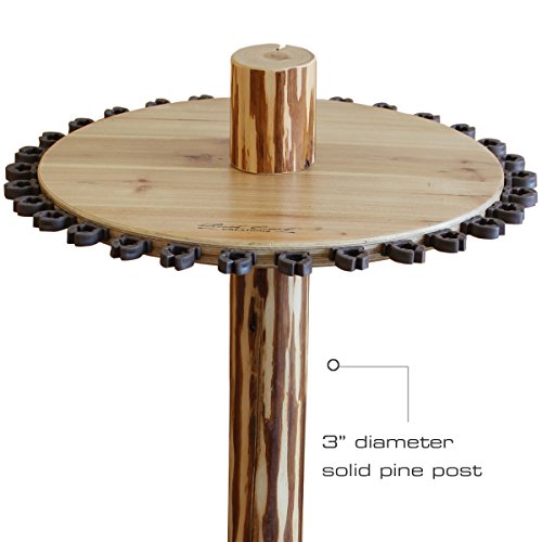 Rush Creek Creations Round Spinning 30 Fishing Rod Rack - Easy Assembly - 360 Degree Rotation #TOP3