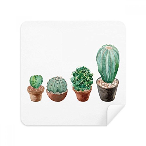 Suede tissu 2pcs nettoyant écran au motif plantes en pot