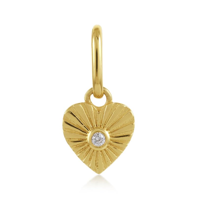 nishani 925 Sterling Silver Heart Charm for Women | Gold-Plated | Jump Ring | Gift for Women and Girls | With Certificate of Authenticity and 925 Stamp | 6 Month Warranty-picture-22