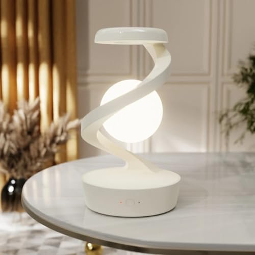 Lampe de nuit LED rotative 360° lévitation rechargeable salon gris