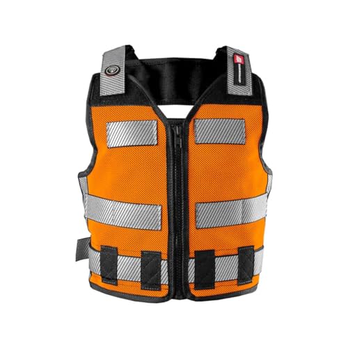 Diamondback Hi-Viz 701Blaze Orange Tool Vest - Safety Tool Vest for Carpenters, Roofers & Electricians (Medium/Large)