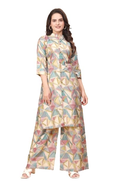 Image of Co-ord Set for Women Printed Straight Kurta with Pant