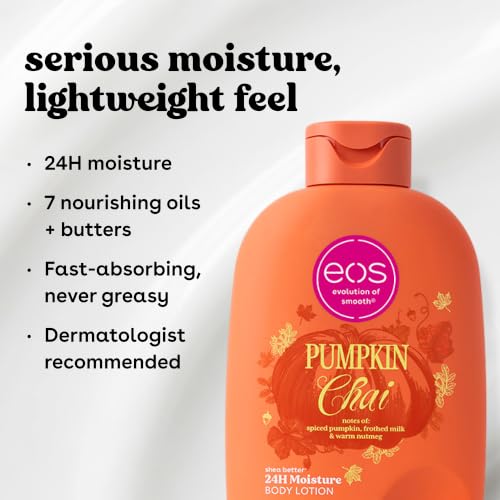 Image of eos Shea Better Body Lotion, Pumpkin Chai, 24-Hour Moisture, 16 fl oz