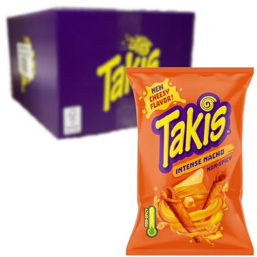 Chips de maíz Takis – 18 x 100 g – Las chips picantes del momento en paquete ahorro (Intense Nacho)