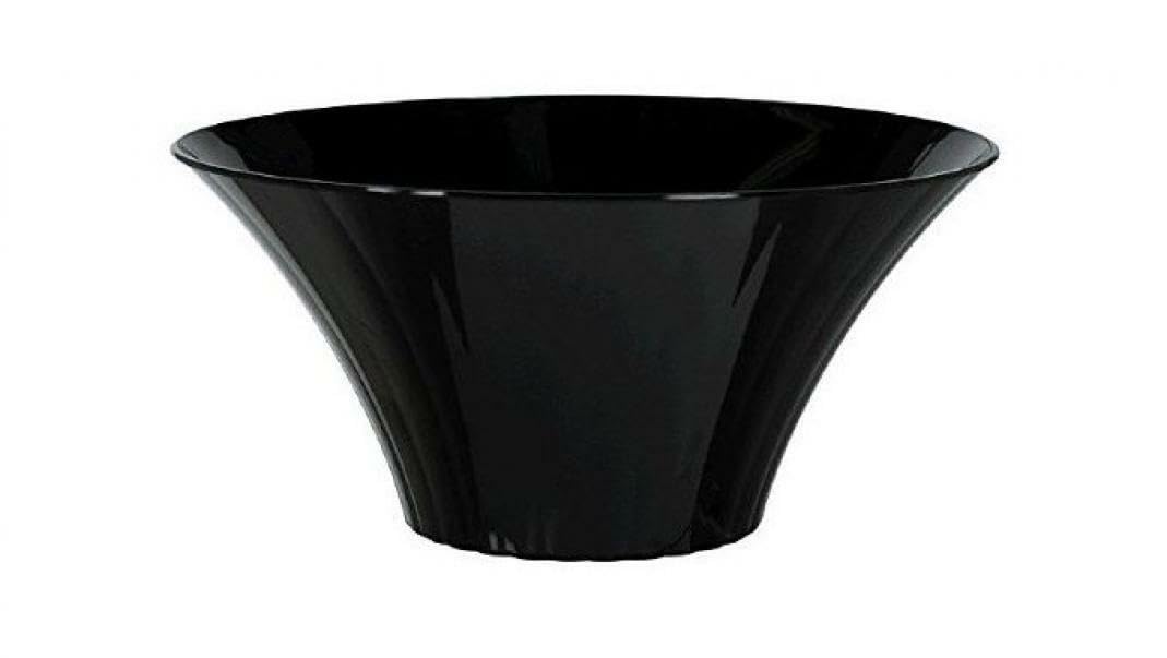Elegante schwarze ausgestellte Schüssel – großer 22,9 cm Durchmesser (1 Stück) – Premium-Qualität – perfekt für Heimdekoration