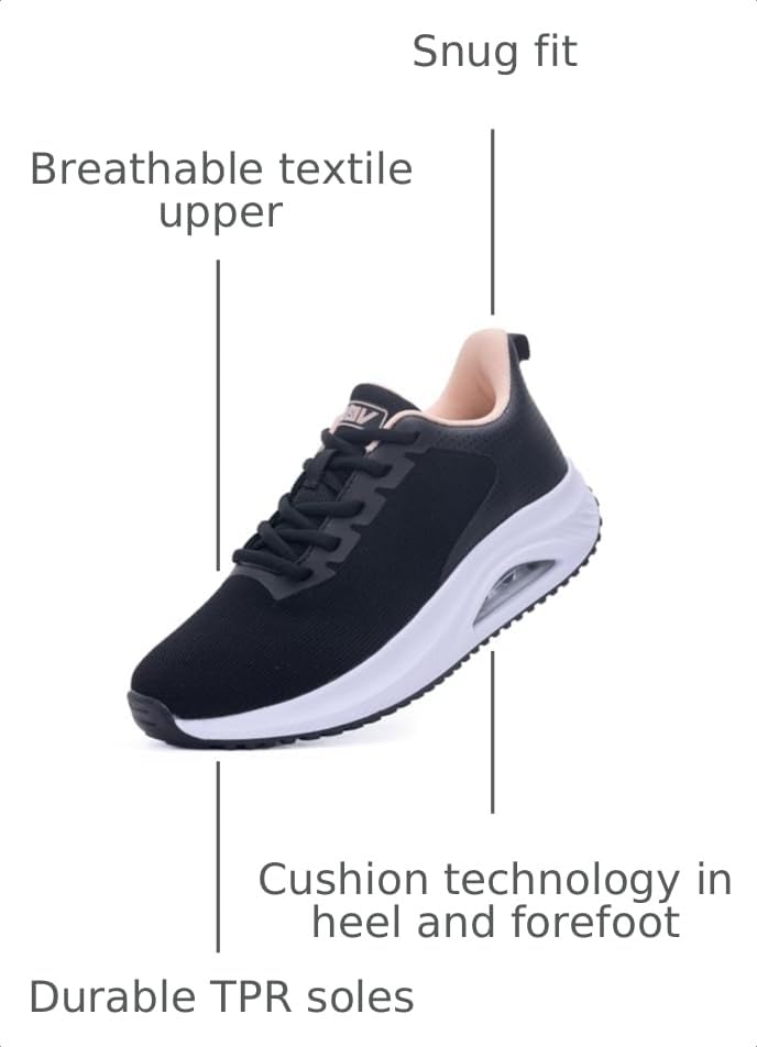 Image of RomenSi Womens Arch Support Walking Shoes Orthotic Fashion Sneakers Tennis Shoes for Plantar Fasciitis Pain Relief US 5.5-11