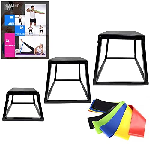 Buy Plyometric Box Set, Black Plyometric Platform with Resistance Loop