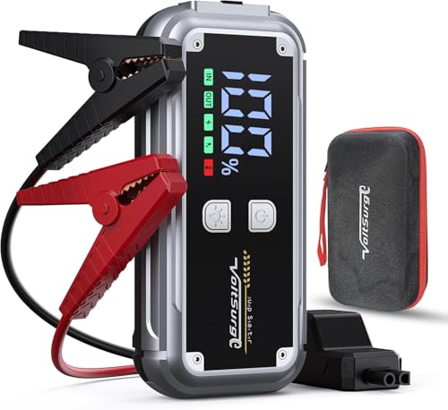 Arrancador de Coche 6000A - Arrancador Portátil para Motores de 8.0L Gasolina/6.0L Diésel, Batería de Emergencia 12V con USB Rápido Luz LED Ideal para Autos, Camiones, Motos y Más (D05)