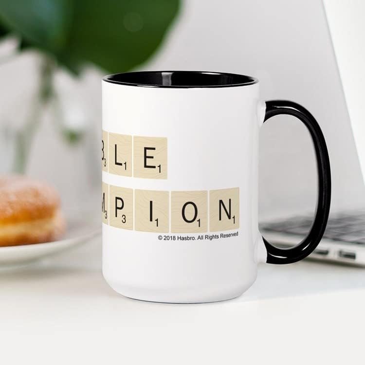 Miniatura 5 de CafePress Scrabble Champion - Taza de café de cerámica (15.0 fl oz)
