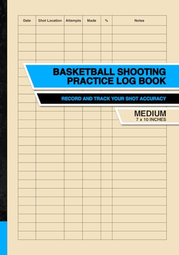 Basketball Shooting Practice Log Book: Record and Track Your Shot...