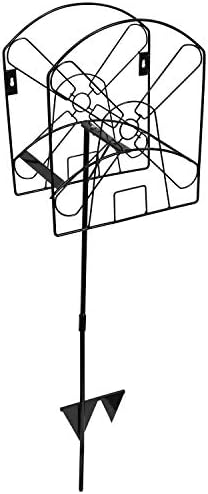 Sunnydaze Free-Standing or Wall Mount Metal Garden Hose Stand Holder with Decorative Windmill Design, Holds 125 Feet of 5/8-Inch Hose