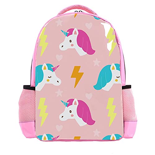 Sac à dos garçon licorne lunes et étoiles multicolore pour ne plus perdre ses affaires