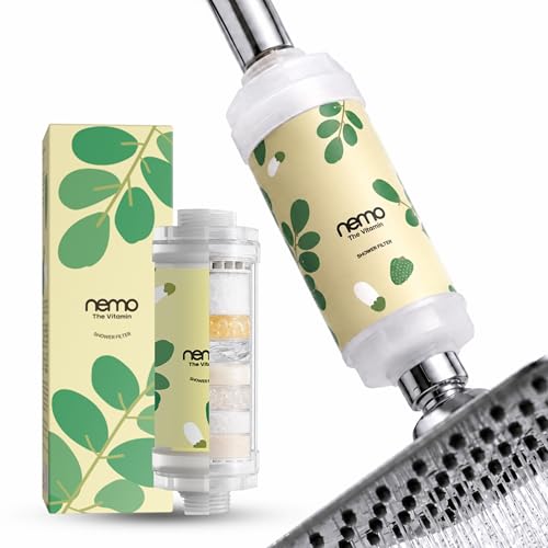 Image of NEMO Vitamin Shower Filter (Fresh Moringa) | Made in South Korea | Vitamin C + Glycerin Enriched | For Soft Skin & Smooth Hair | Advanced Chlorine & Rust Removal | De-stress with Aromatherapy