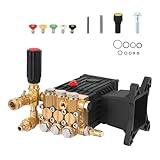 Garvee Hochdruckpumpe 4000 PSI Ersatzpumpe für Benzin-Hochdruckreiniger Messing Reinigungspumpe mit Direktantrieb Professionelle Ersatz-Wasserpumpe für Industrie & Reinigung