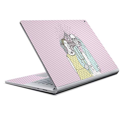 Image of MightySkins Carbon Fiber Skin for Microsoft Surface Book 2 13 inch (2017) - American Gothic Pop,Protective, Durable Textured Carbon Fiber Finish,Easy to Apply, Remove,