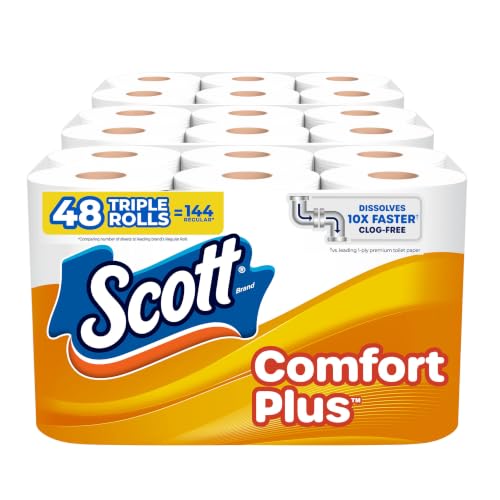 Scott ComfortPlus Toilet Paper, 48 Triple...