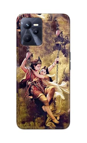 Image of Printed Hard Back Cover for Realme C35 Back Cover (Radha Krishna Love -J1) -190724(EA)