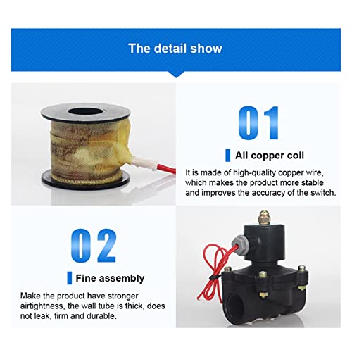 Válvula solenoide motorizada de plástico DN25 normalmente cerrada 12V para agua aceite aire 3