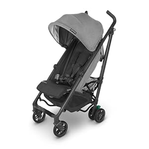 UPPAbaby G-Luxe Umbrella Stroller/Lightweight Design for Easy Travel/One-Step Fold + Recline/XL Basket + Canopy/Cup Holder Included/Greyson (Charcoal Mélange/Carbon Frame)