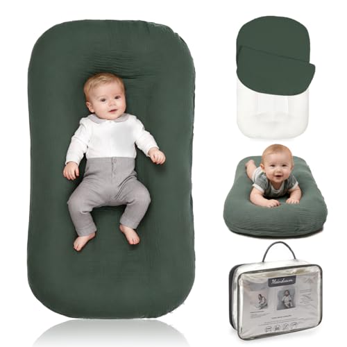 Image of Meindoovm Infant Support Cushion - Snuggle Cozy Me Infant Support Cushion for Newborns | Breathable & Soft, Portable Awake-Time Pad, Essential Baby Gift (Lounger Cover Included)