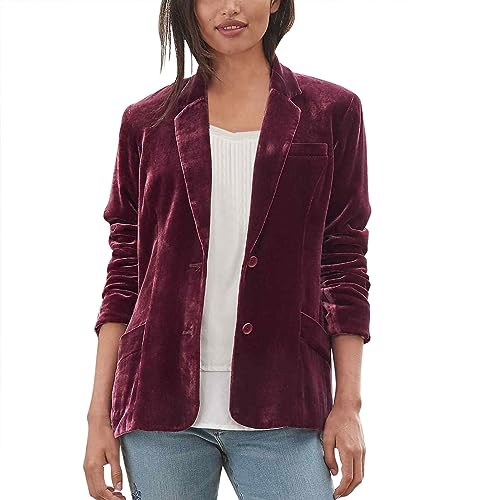 Blazer de terciopelo dorado para mujer elegante chaqueta de traje de negocios | Blazer simple de oficina de negocios con bolsillo lateral y botones | Blazer de solapa de manga larga | Chaqueta bolero