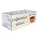 Lea Joelle Handmade Caffeination Station, Cute Wood Organizer Bin for Coffee and Tea Bar