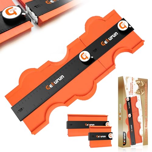 Contour Gauge (10+5 Inch) Unlimited Connection Profile Tool with Lock, Christmas Gifts for Men Dad Husband Him, Stocking Stuffers for Men Super Contour Duplicator Men Gifts Woodworking Tools for Men