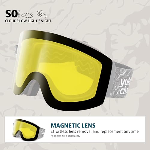 Gafas de esquí efecto MEZ con lente de doble capa y correa para casco 3