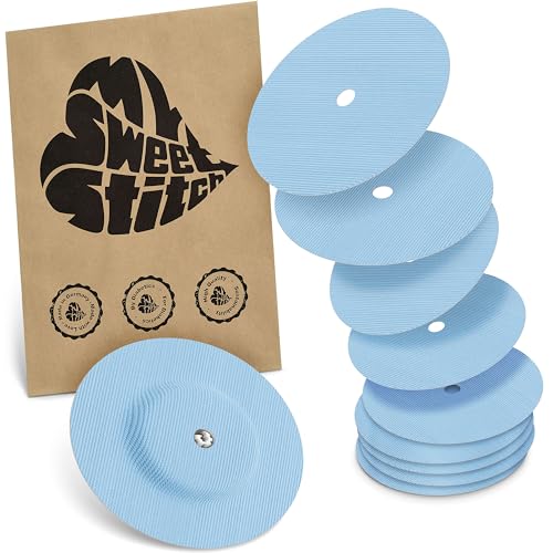 MySweetStitch, 10 x Freestyle Libre 1 & 2 Round Patches with Ventilation Hole, Overpatch diameter 65mm, Waterproof