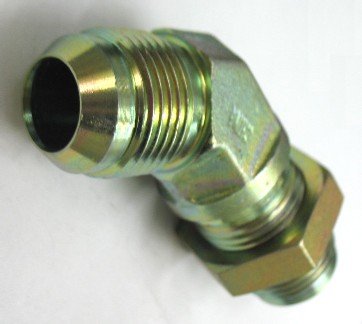 AF C5375-08-08 - 1/2 Male JIC (3/4''-16 Threads) x 1/2 Male JIC (3/4''-16 Threads) 45° - Bulkhead Union Elbow