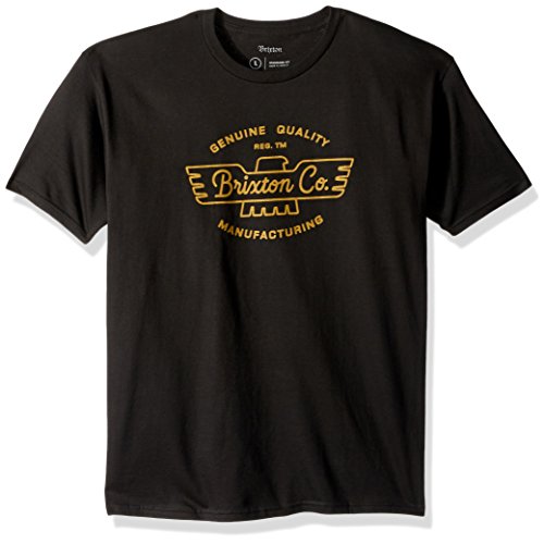 Brixton Men's Concord Short Sleeve Standard Fit Tee, Black, M