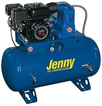 30 Gallon 5 HP Gas Single Stage Service Vehicle Stationary Air Compressor Air Line Filter - Metal Bowl - 3/8 NPT: Yes, Lubricator - Bowl Type - 3/8 NPT: No, Electric Start: No