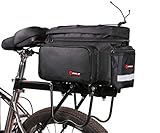Múltiples funciones: viene con una correa para el hombro extraíble, que también se puede usar como una bolsa de hombro normal después de estacionar la bicicleta. Para mayor comodidad, puede usarlo con las manos o los hombros.