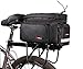 VINBAGGE Sacoche Porte-Bagages de Vélo,Sac de Vélo Étanche Sac de Rangement arrière de Transport Vélo du Siège pour Cyclisme VTT avec Housse de Pluie(Noir)