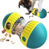 Speedy Panther Interactive Dog Treat Dispensing Ball Toys, Slow Feeder Puzzle Toy, Training and Enrichment Toy for Small Medium Large Dogs, Green and Yellow